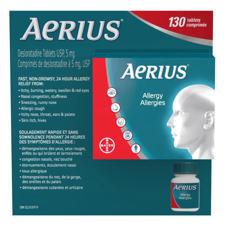 Aerius Allergy Relief, 130 Tablets G4