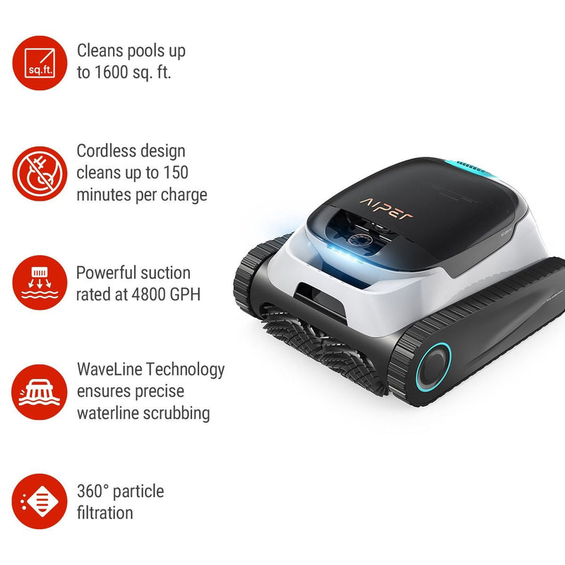 Aiper Scuba N1 Cordless Robotic Pool Cleaner for In-Ground Pools up to 1600 sq. Ft. V2