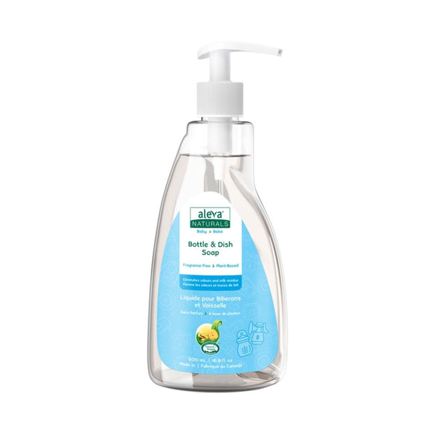 Aleva Naturals Bottle and Dish Soap, Fragrance Free, 500-mL Z3