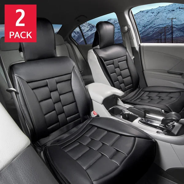Alpena Black Padded Universal Fit Luxury Seat Cover, 2-pack N2