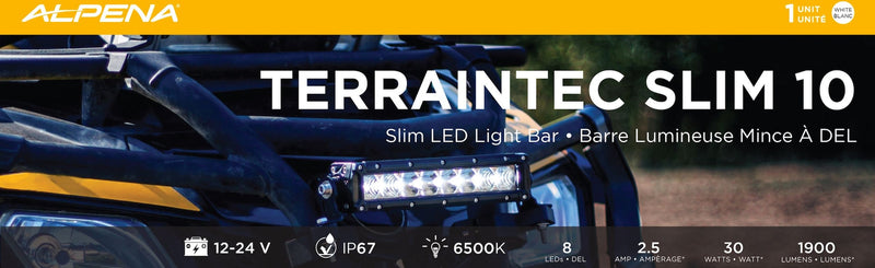 Alpena TerrainTec Slim 10 LED Light Bar O3