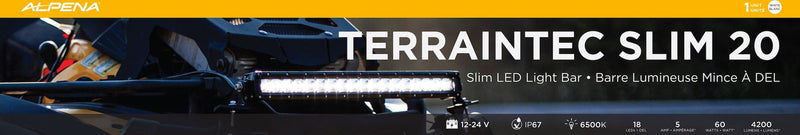 Alpena TerrainTec Slim 20 LED Light Bar D7