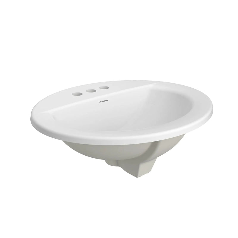 American Standard Colony Oval 4-in Center Drop-In Bathroom Sink/Basin, White 20.5x17.5-in I3