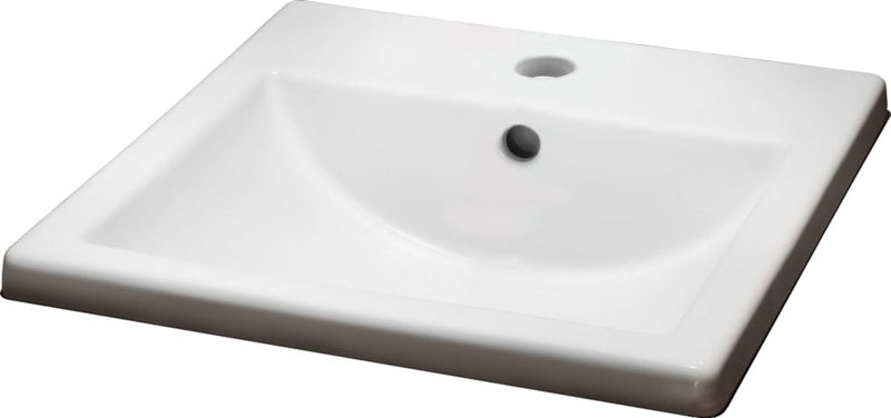 American Standard Marquette Square Drop-In Bathroom Sink/Basin with Overflow, White, 16x16-in B7