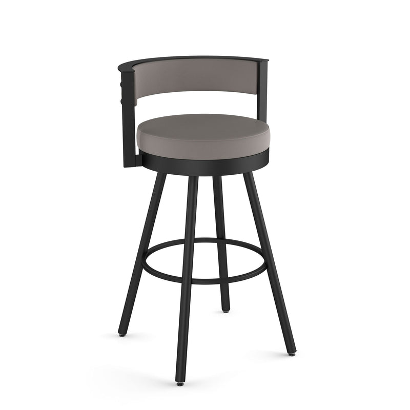 Amisco Eller Swivel Counter Stool with Padded Backrest, Multiple Colours, 26-in I5