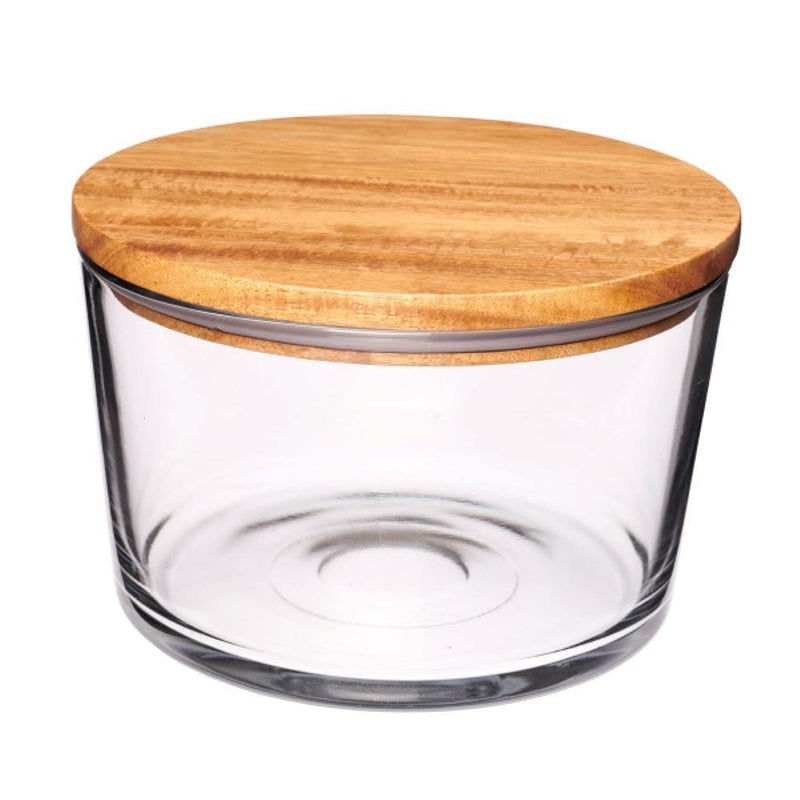Anchor Hocking Large Bowl with Acacia Lid Z1