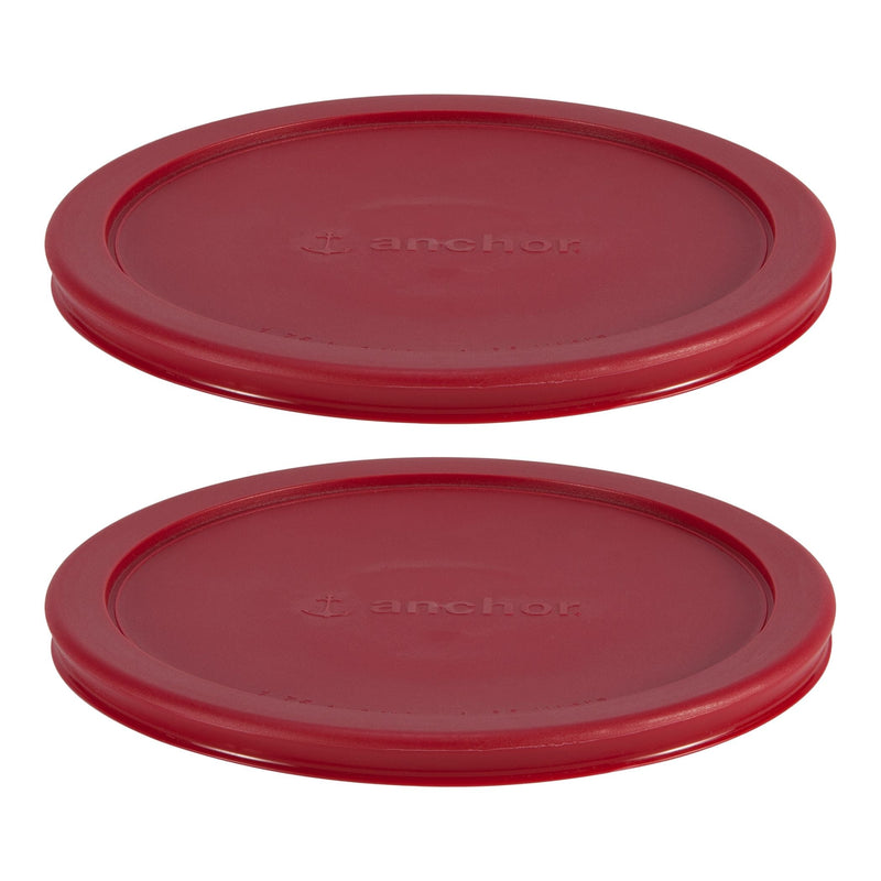 Anchor Hocking Plastic Lid Set, Red, 2-pc x 7-Cup L9