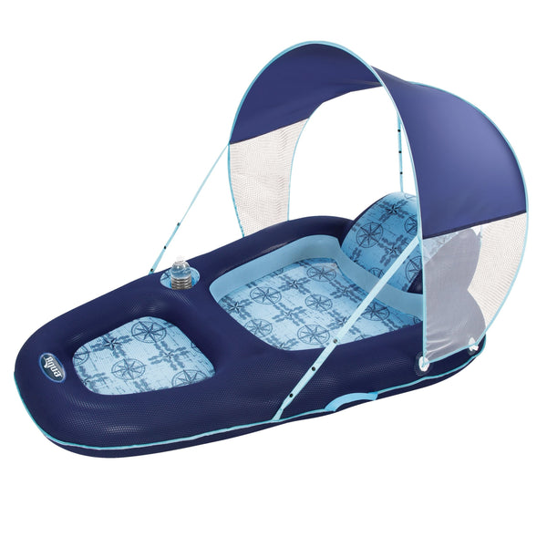 Aqua Luxury Inflatable Pool/Water Lounge with Removable Canopy, UPF 50, Ages 15+ K7