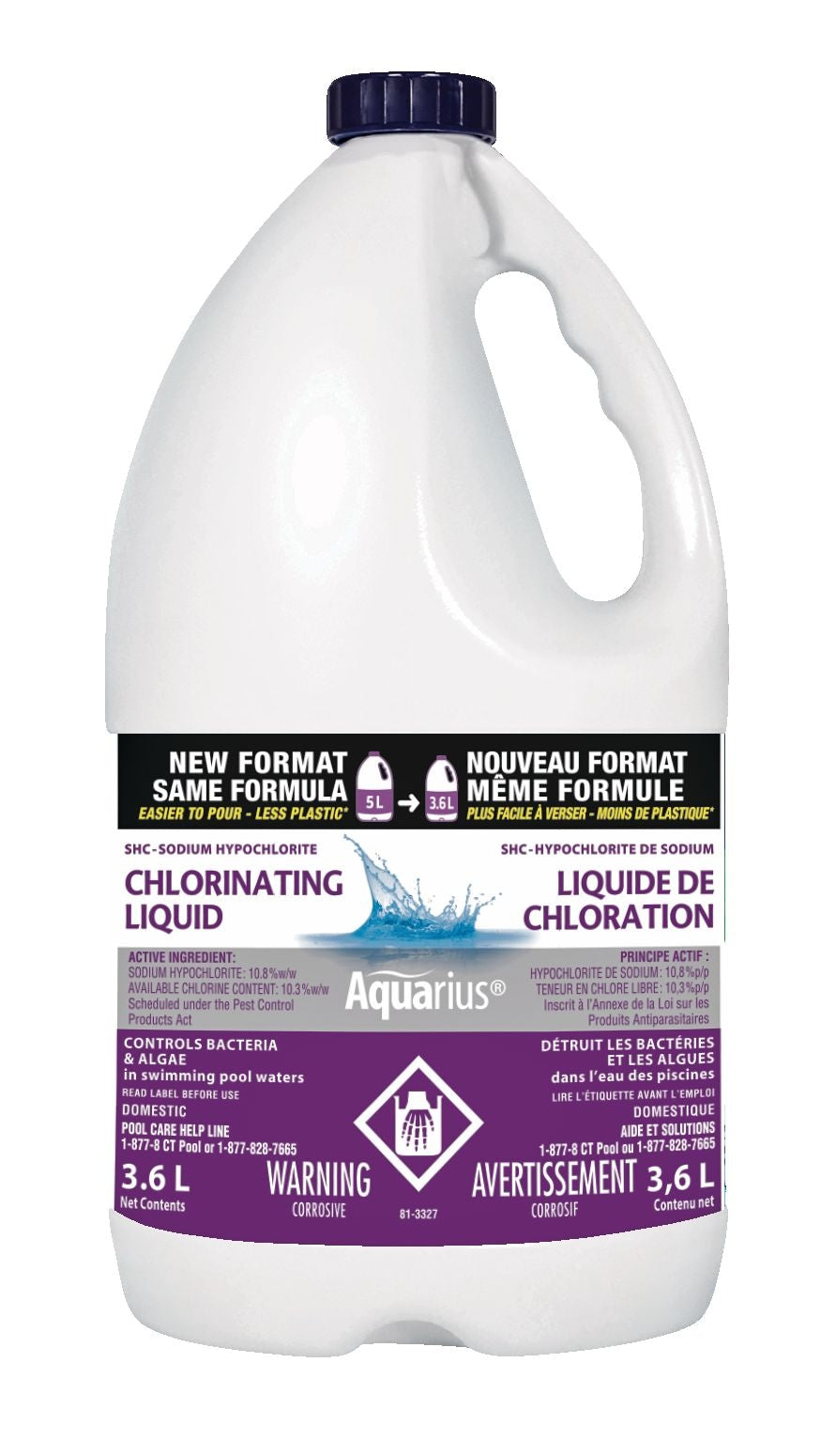 Aquarius liquid Pool Chlorine, 3.6-L