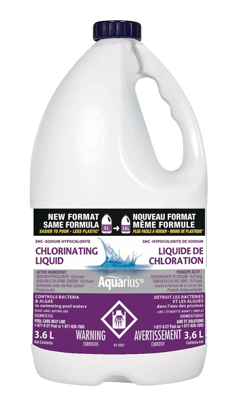 Aquarius liquid Pool Chlorine, 3.6-L A3