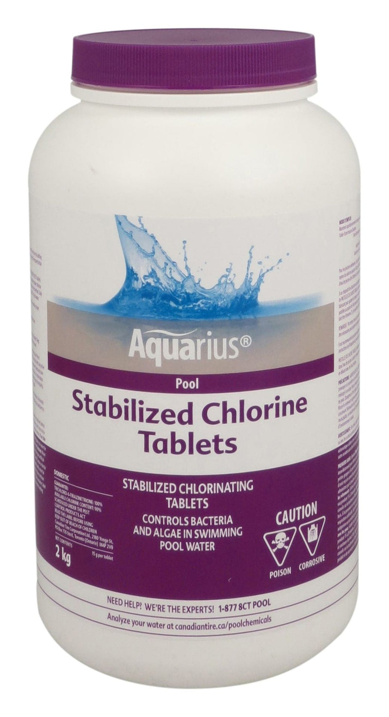 Aquarius Stabilized Chlorine Tablets, 2-kg T2