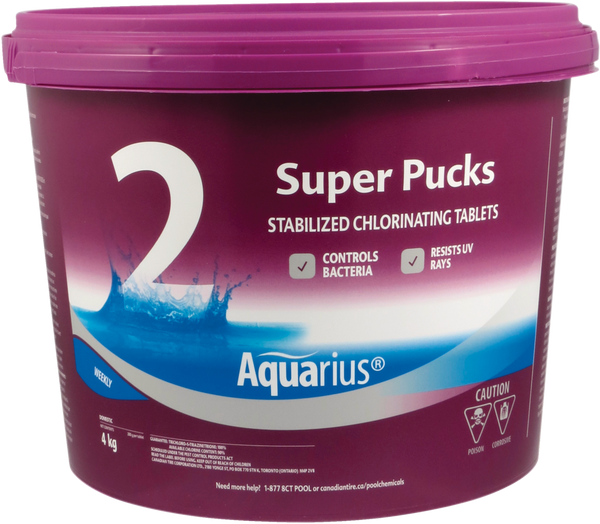 Aquarius Step 2 Super Pucks Water Stabilized Chlorinating Tablets, 4-kg S3