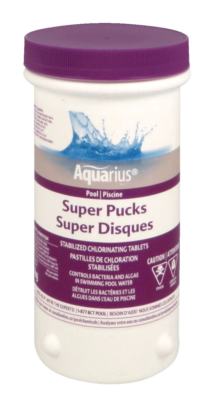 Aquarius Super Pucks Stabilized Chlorine Tablets, 1-kg W3