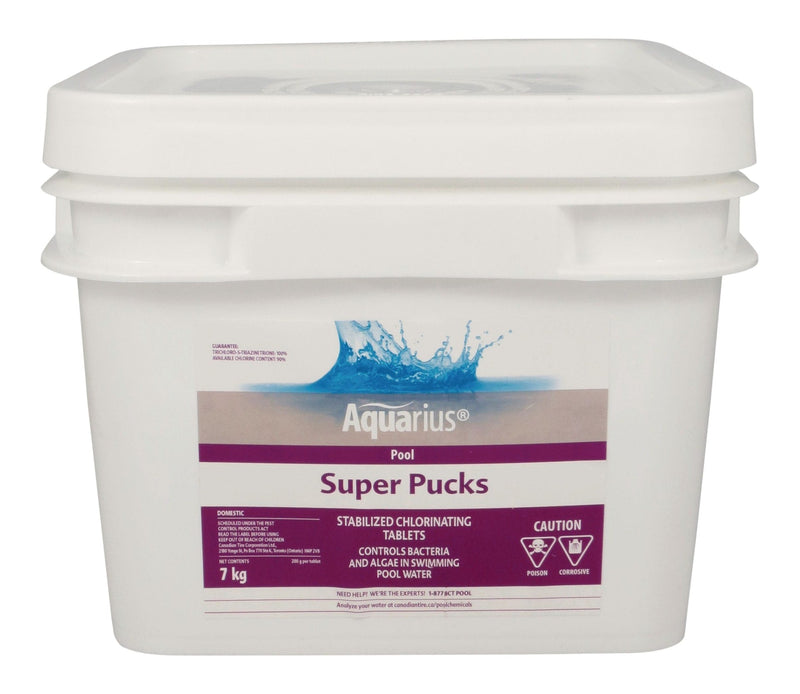 Aquarius Super Pucks - Stabilized Pool Chlorine Pucks, 7-kg U3