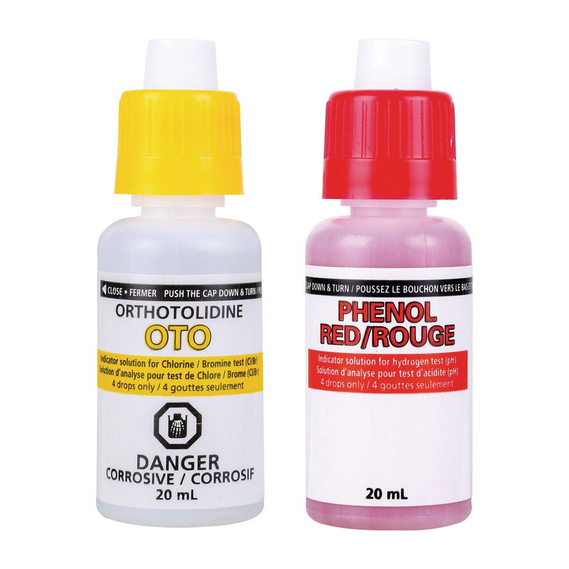 Aquarius Test Kit OTO & Phenol Refill Bottles, 20-mL M0