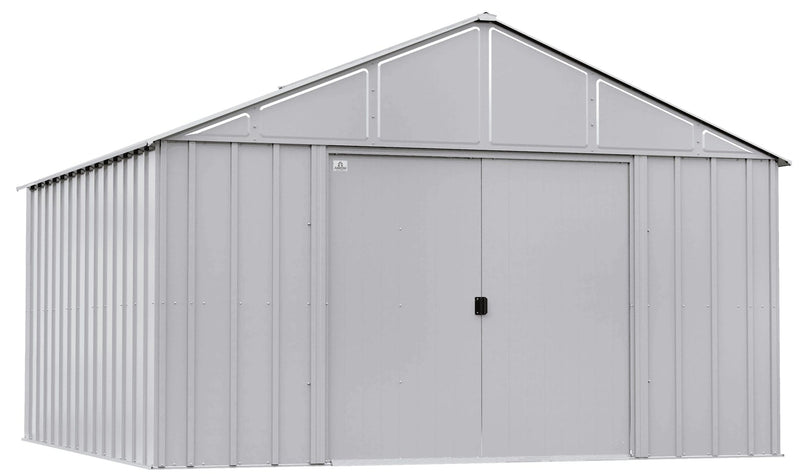 Arrow Classic 12x12-ft Flute Grey Steel Storage Shed Q0