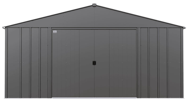 Arrow Classic 14x12-ft Charcoal Lockable Metal Shed L6
