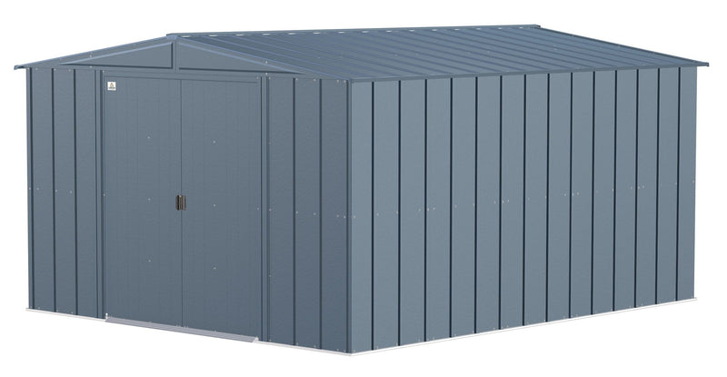 Arrow Classic Galvanized Steel Storage Shed, Blue Grey, 10-ft x 12-ft U3