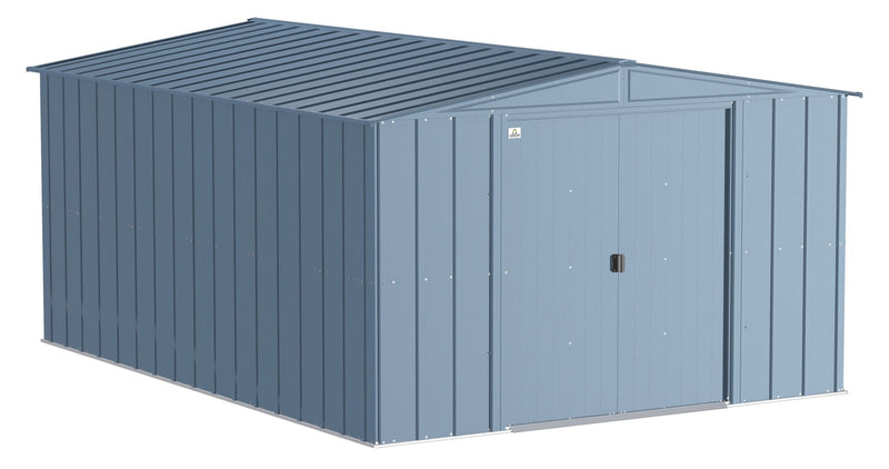 Arrow Classic Galvanized Steel Storage Shed, Blue Grey, 10-ft x 14-ft G9