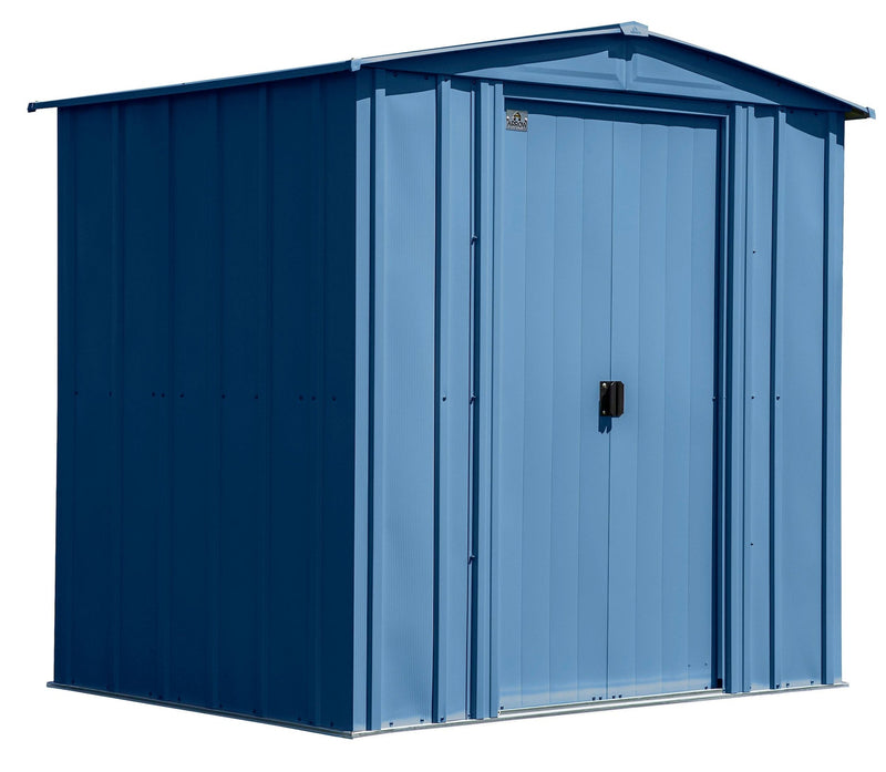Arrow Classic Galvanized Steel Storage Shed, Blue Grey, 6-ft x 5-ft T3