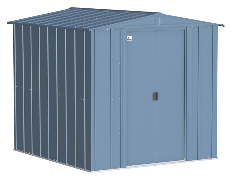Arrow Classic Galvanized Steel Storage Shed, Blue Grey, 6-ft x 7-ft W2