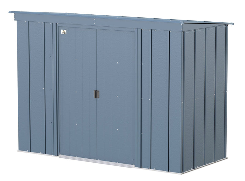 Arrow Classic Galvanized Steel Storage Shed, Blue Grey, 8-ft x 4-ft U6