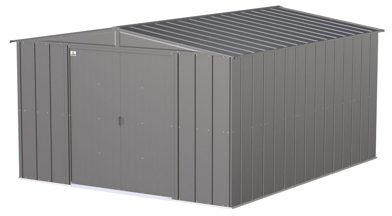 Arrow Classic Galvanized Steel Storage Shed, Charcoal, 10-ft x 12-ft A7