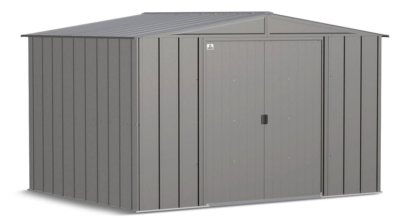 Arrow Classic Galvanized Steel Storage Shed, Charcoal, 10-ft x 8-ft O1
