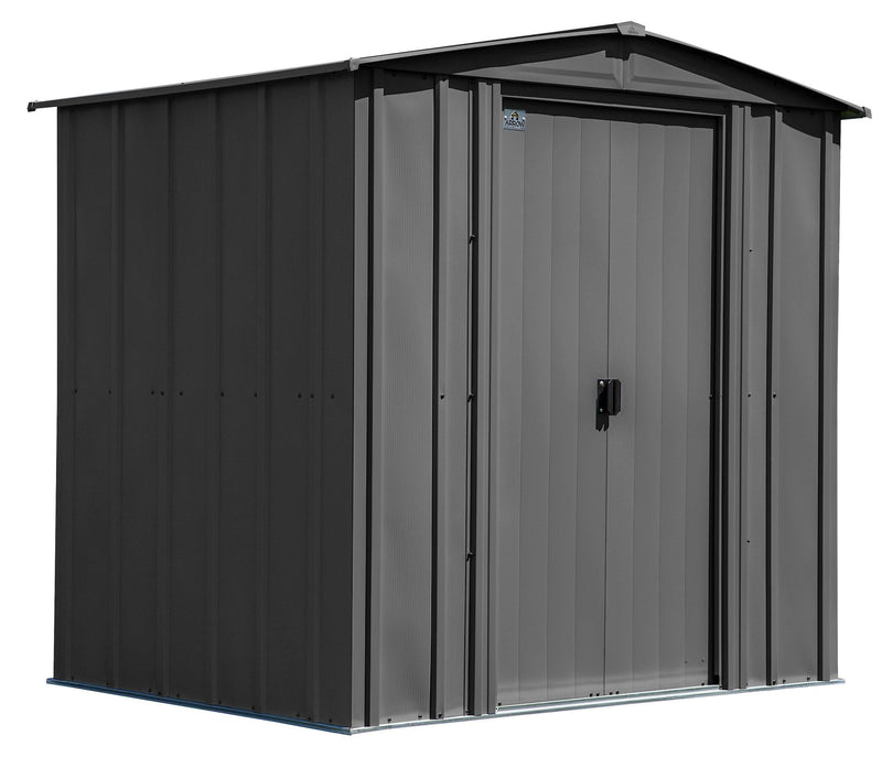 Arrow Classic Galvanized Steel Storage Shed, Charcoal, 6-ft x 5-ft W7