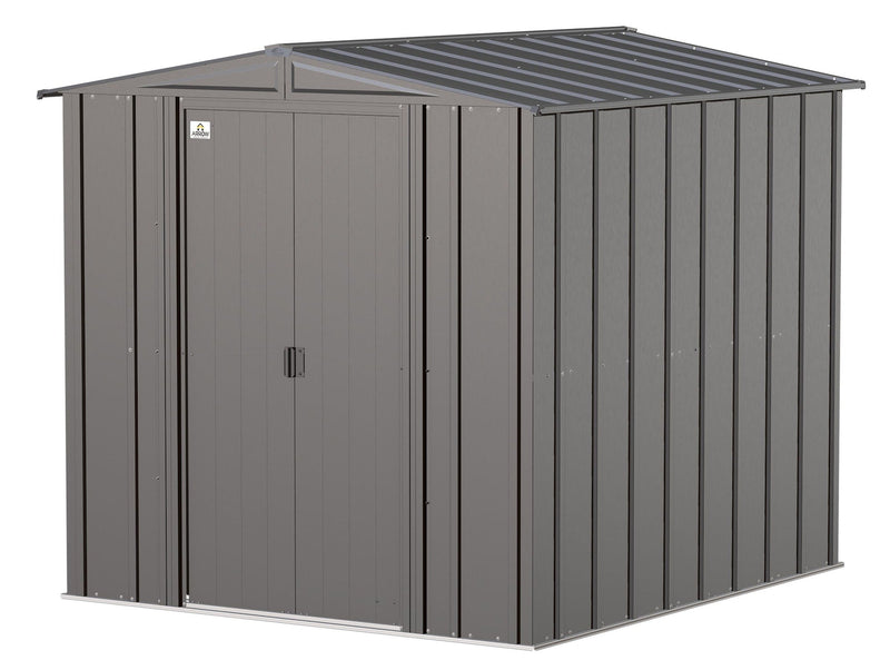 Arrow Classic Galvanized Steel Storage Shed, Charcoal, 6-ft x 7-ft Y4