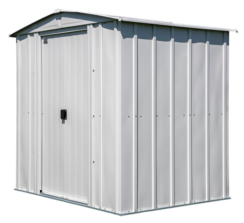 Arrow Classic Galvanized Steel Storage Shed, Flute Grey, 6-ft x 5-ft C8
