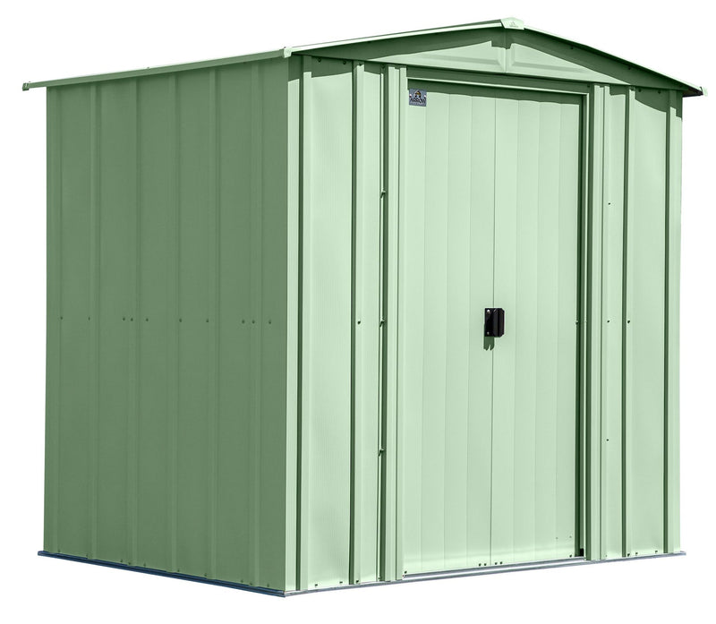 Arrow Classic Galvanized Steel Storage Shed, Sage Green, 6-ft x 5-ft C6
