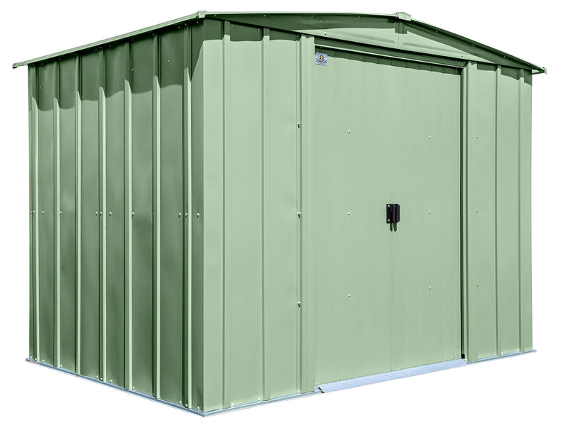 Arrow Classic Galvanized Steel Storage Shed, Sage Green, 8-ft x 6-ft I6