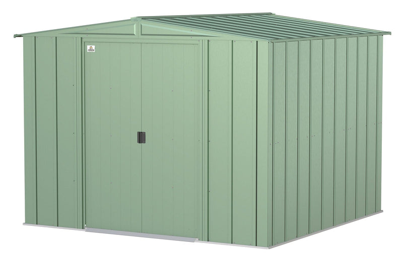 Arrow Classic Galvanized Steel Storage Shed, Sage Green, 8-ft x 8-ft F3