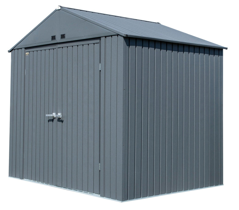Arrow Elite Steel Storage Shed, Anthracite, 8-ft x 6-ft A8