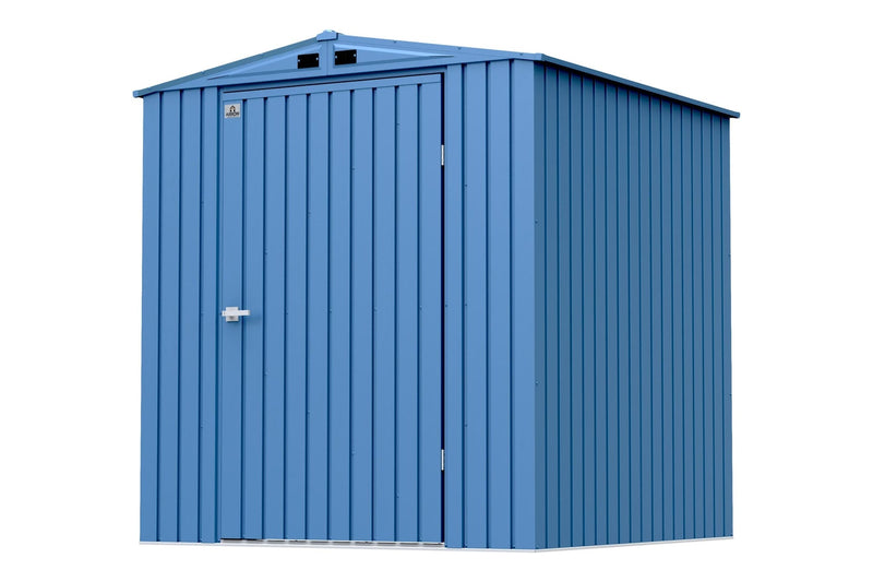 Arrow Elite Steel Storage Shed with Pent Roof, Blue Grey, 6-ft x 6-ft L5