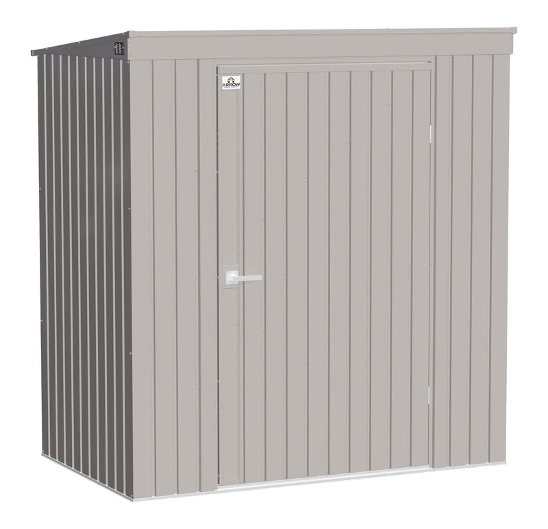 Arrow Elite Steel Storage Shed with Pent Roof, Cool Grey, 6-ft x 4-ft U3