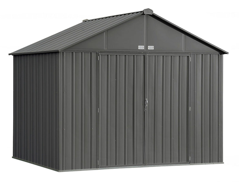 Arrow EZEE Galvanized Steel Storage Shed, Charcoal, 10-ft x 8-ft R2
