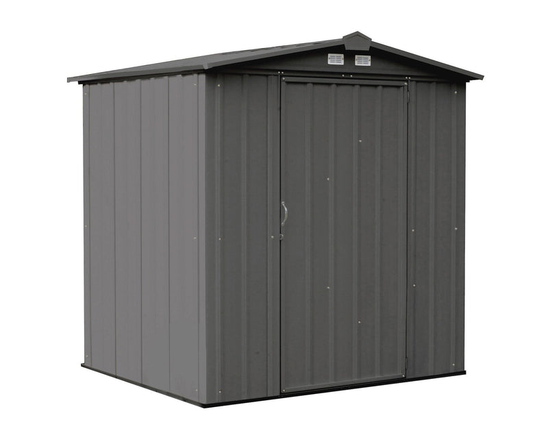 Arrow EZEE Galvanized Steel Storage Shed with Low Gable Roof, Charcoal, 6-ft x 5-ft D0