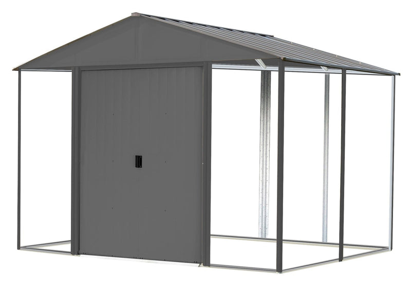 Arrow Ironwood Steel Hybrid Shed Kit, Anthracite, 10-ft x 8-ft J8