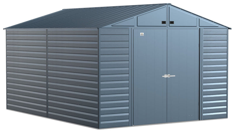 Arrow Select Galvanized Steel Storage Shed, Blue Grey, 10-ft x 14-ft U4