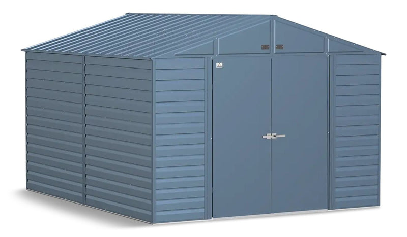 Arrow Select Galvanized Steel Storage Shed, Blue Grey, 10-ft x 8-ft G0