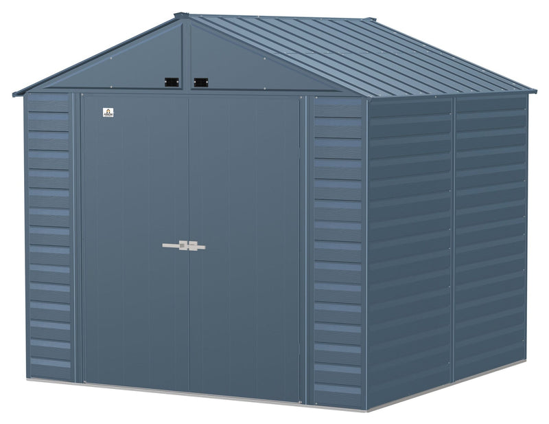 Arrow Select Galvanized Steel Storage Shed, Blue Grey, 8-ft x 8-ft Z2