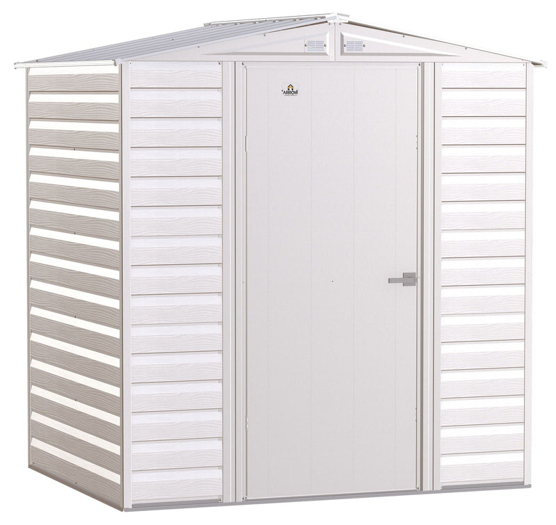 Arrow Select Galvanized Steel Storage Shed, Flute Grey, 6-ft x 5-ft F5