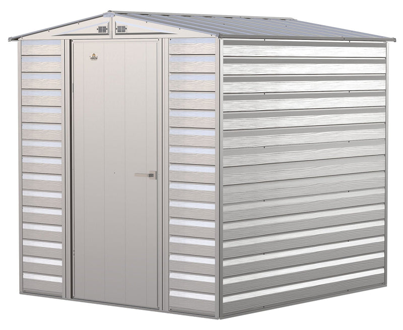 Arrow Select Galvanized Steel Storage Shed, Flute Grey, 6-ft x 7-ft W5