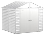 Arrow Select Galvanized Steel Storage Shed, Flute Grey, 8-ft x 8-ft