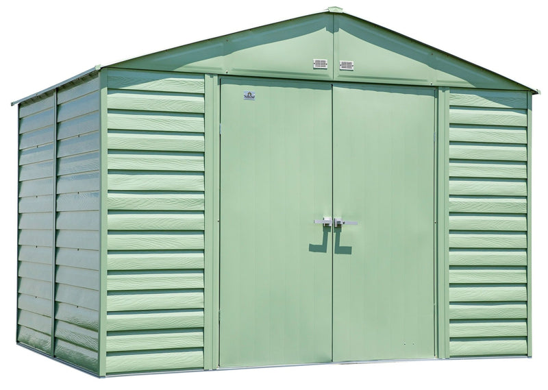 Arrow Select Galvanized Steel Storage Shed, Sage Green, 10-ft x 8-ft K5