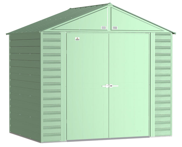 Arrow Select Galvanized Steel Storage Shed, Sage Green, 8-ft x 6-ft G1