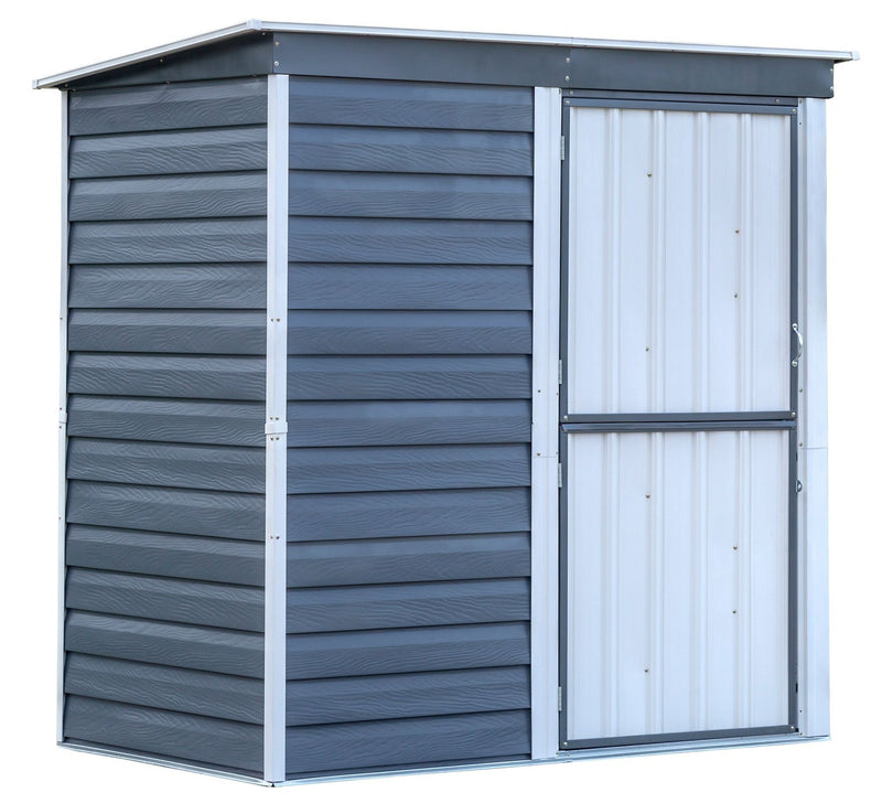 Arrow Shed-in-a-Box Steel Storage Shed, Charcoal/Cream, 6-ft x 4-ft T3