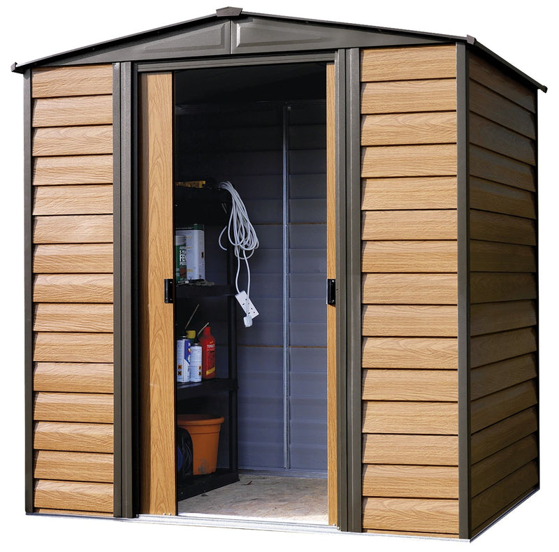 Arrow Woodridge 6x5-ft Corrosion-Resistant Steel Storage Shed I9